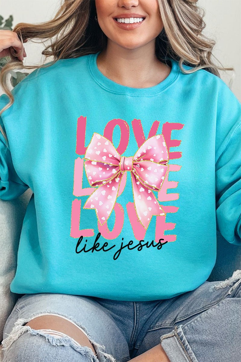 Pink Love Like Jesus Unisex NuBlend Crew Sweatshirt - Wholesale Accessory Market