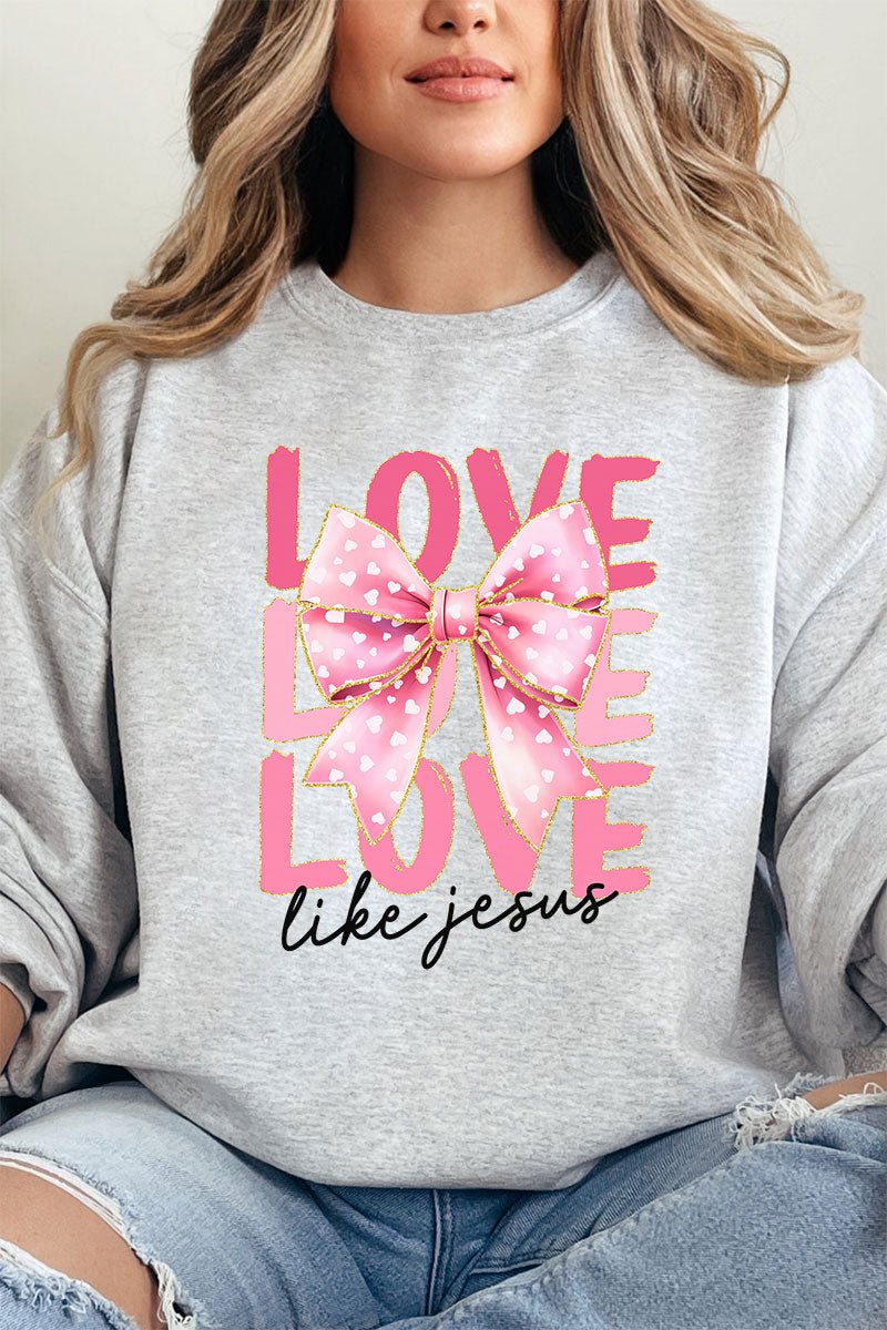 Pink Love Like Jesus Unisex NuBlend Crew Sweatshirt - Wholesale Accessory Market