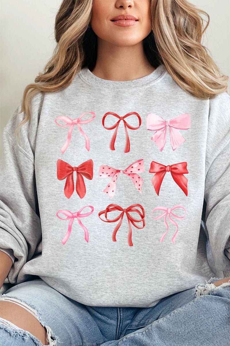 Preppy Valentine Bows Unisex NuBlend Crew Sweatshirt - Wholesale Accessory Market