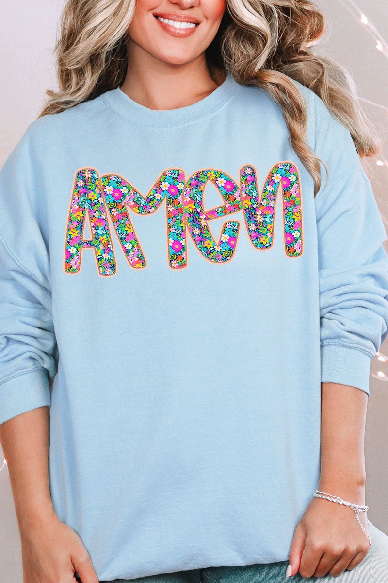 Radiant Amen Floral Unisex NuBlend Crew Sweatshirt - Wholesale Accessory Market