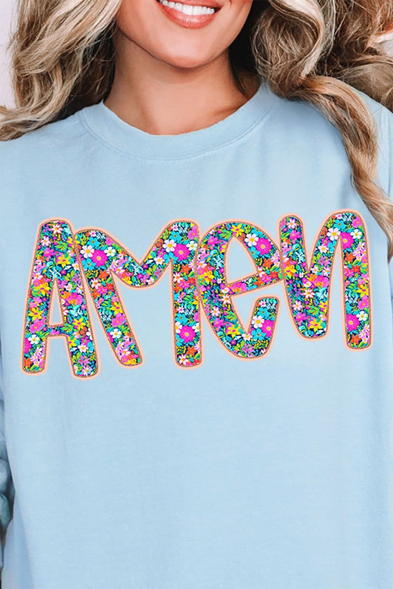 Radiant Amen Floral Unisex NuBlend Crew Sweatshirt - Wholesale Accessory Market