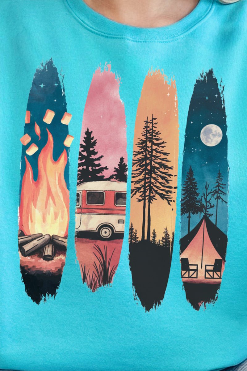 Retro Around The Fire Unisex NuBlend Crew Sweatshirt - Wholesale Accessory Market