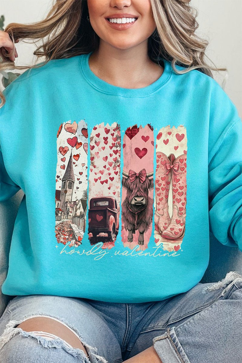 Retro Howdy Valentine Unisex NuBlend Crew Sweatshirt - Wholesale Accessory Market