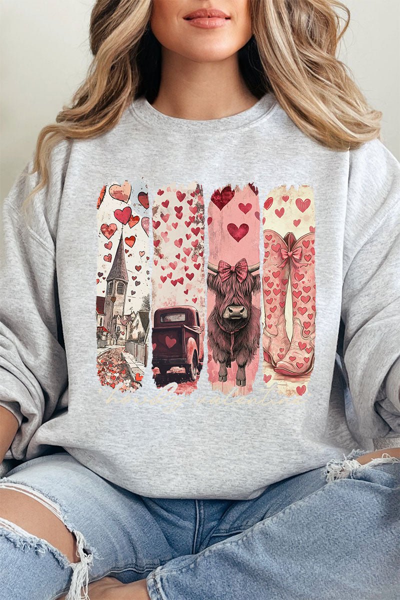 Retro Howdy Valentine Unisex NuBlend Crew Sweatshirt - Wholesale Accessory Market