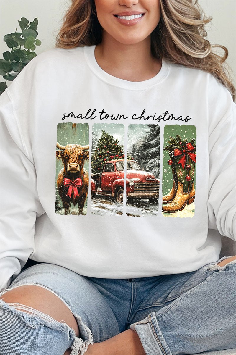 Retro Small Town Christmas Unisex NuBlend Crew Sweatshirt - Wholesale Accessory Market