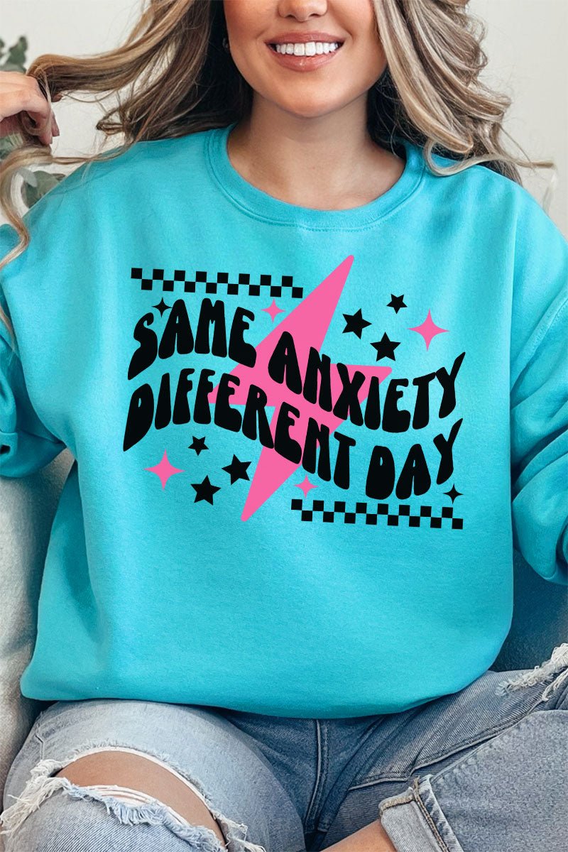 Same Anxiety Different Day Unisex NuBlend Crew Sweatshirt - Wholesale Accessory Market