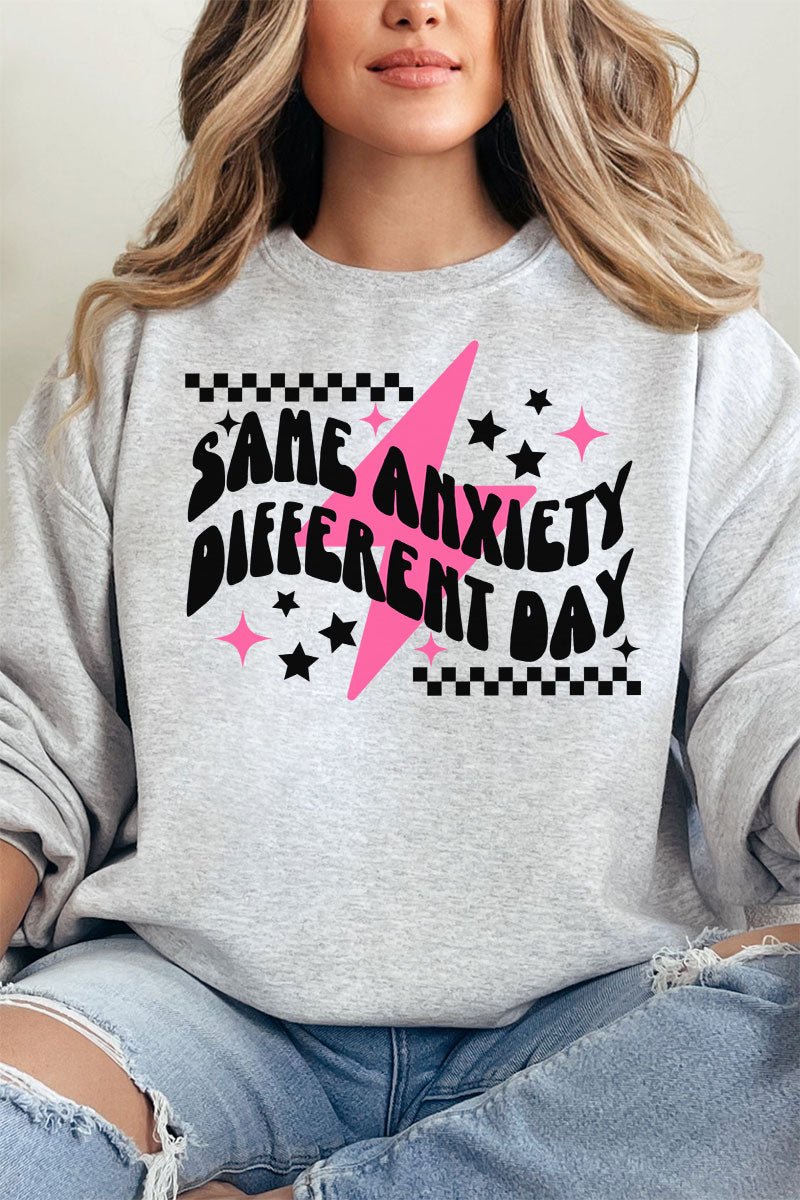 Same Anxiety Different Day Unisex NuBlend Crew Sweatshirt - Wholesale Accessory Market