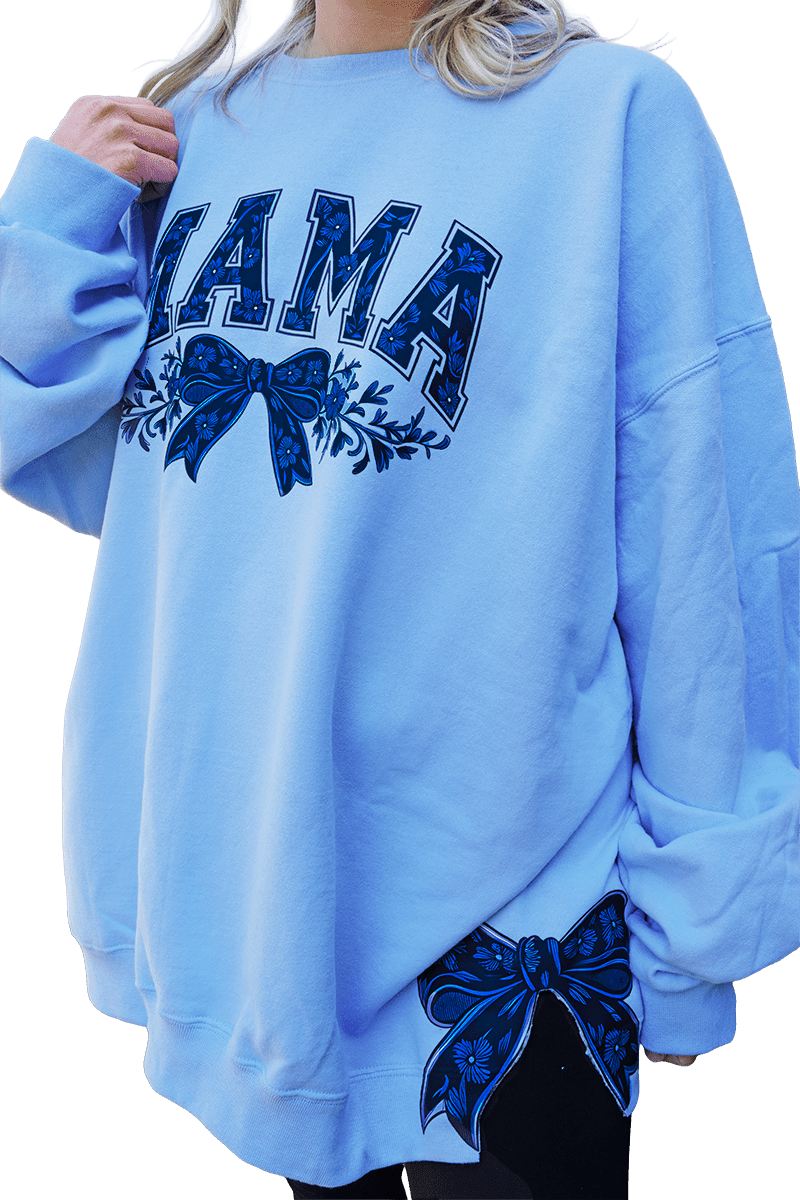 Side Bows Bow & Bloom Mama Unisex NuBlend Crew Sweatshirt - Wholesale Accessory Market