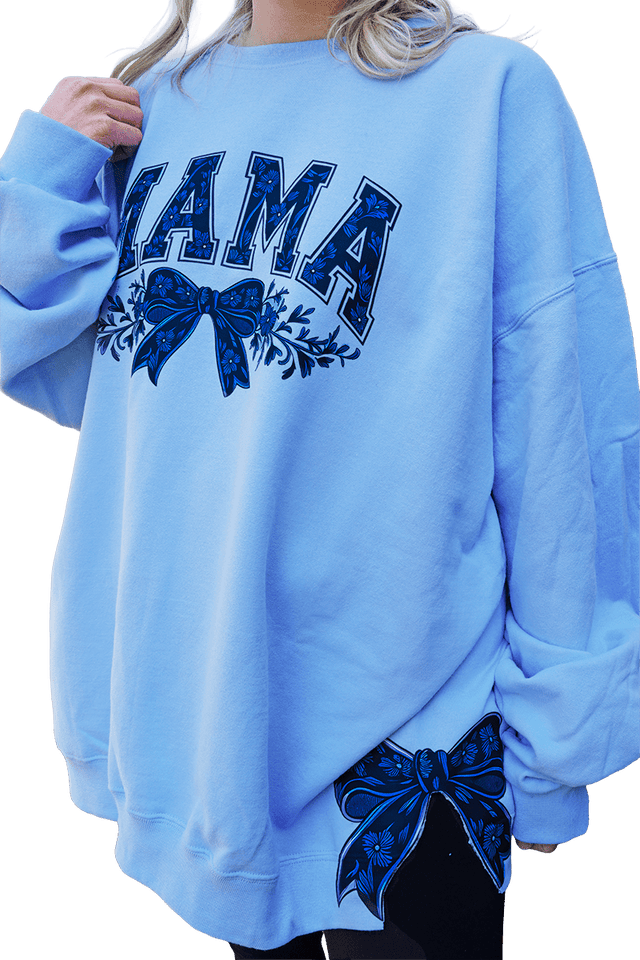Side Bows Bow & Bloom Mama Unisex NuBlend Crew Sweatshirt - Wholesale Accessory Market