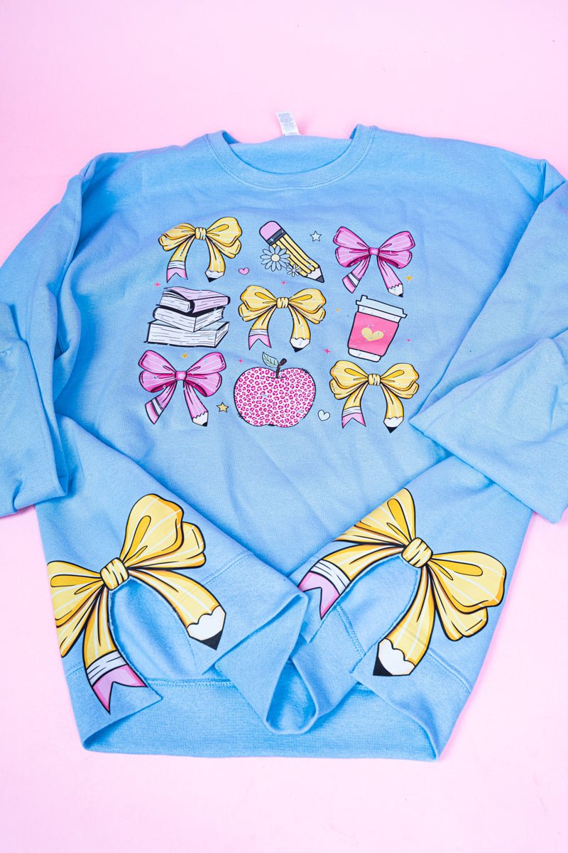 Side Bows Coquette Teacher Unisex NuBlend Crew Sweatshirt - Wholesale Accessory Market