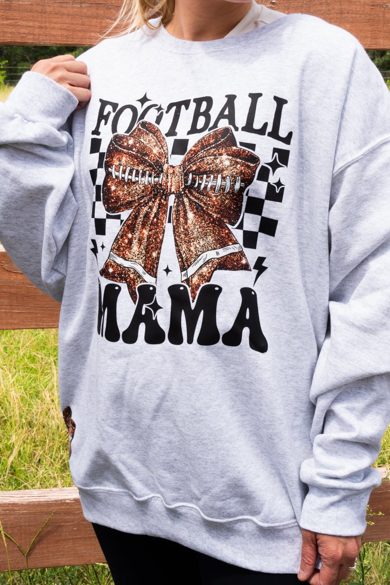 Side Bows Football Mama Unisex NuBlend Crew Sweatshirt - Wholesale Accessory Market