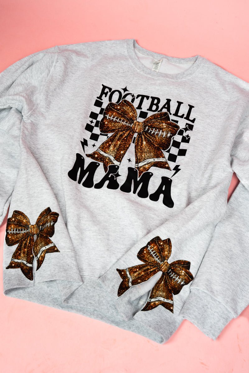 Side Bows Football Mama Unisex NuBlend Crew Sweatshirt - Wholesale Accessory Market