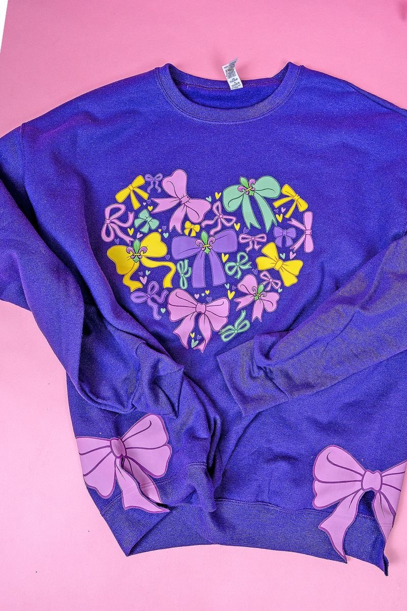 Side Bows Mardi Magic Bows Unisex NuBlend Crew Sweatshirt - Wholesale Accessory Market