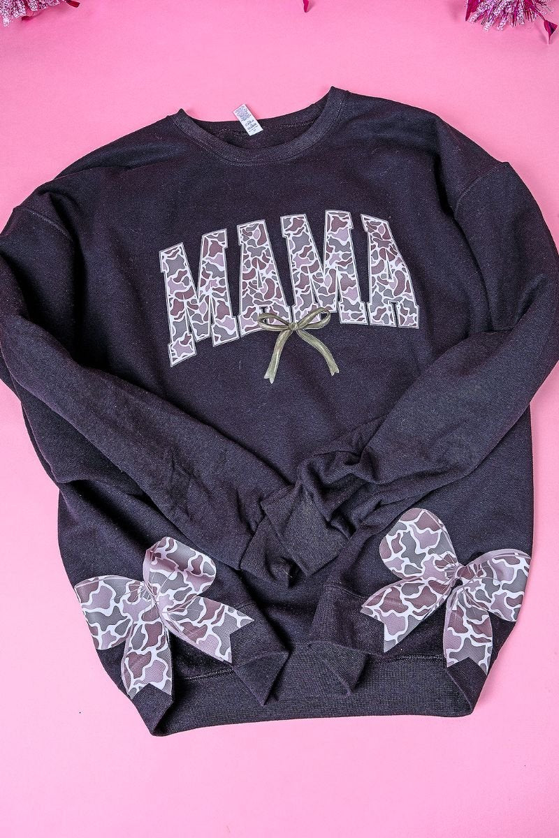 Side Bows Old Camo Mama Unisex NuBlend Crew Sweatshirt - Wholesale Accessory Market