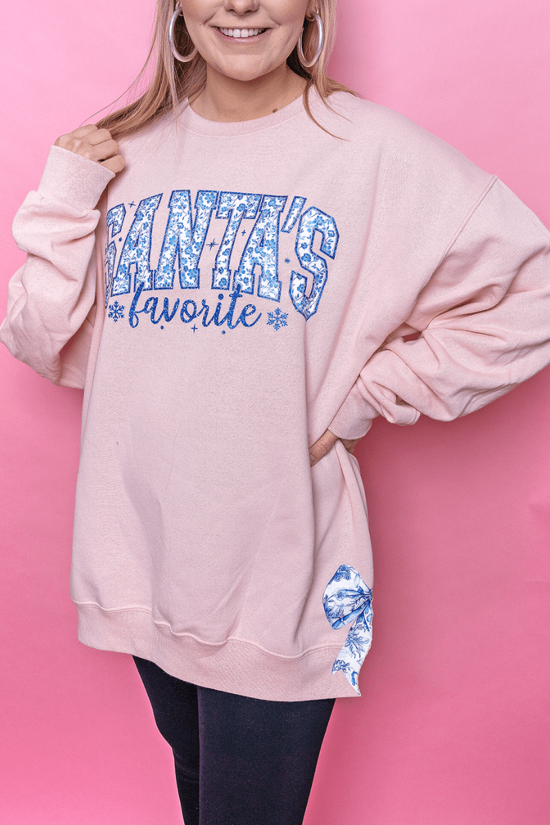 Side Bows Santa's Favorite Chinoiserie Unisex NuBlend Crew Sweatshirt - Wholesale Accessory Market