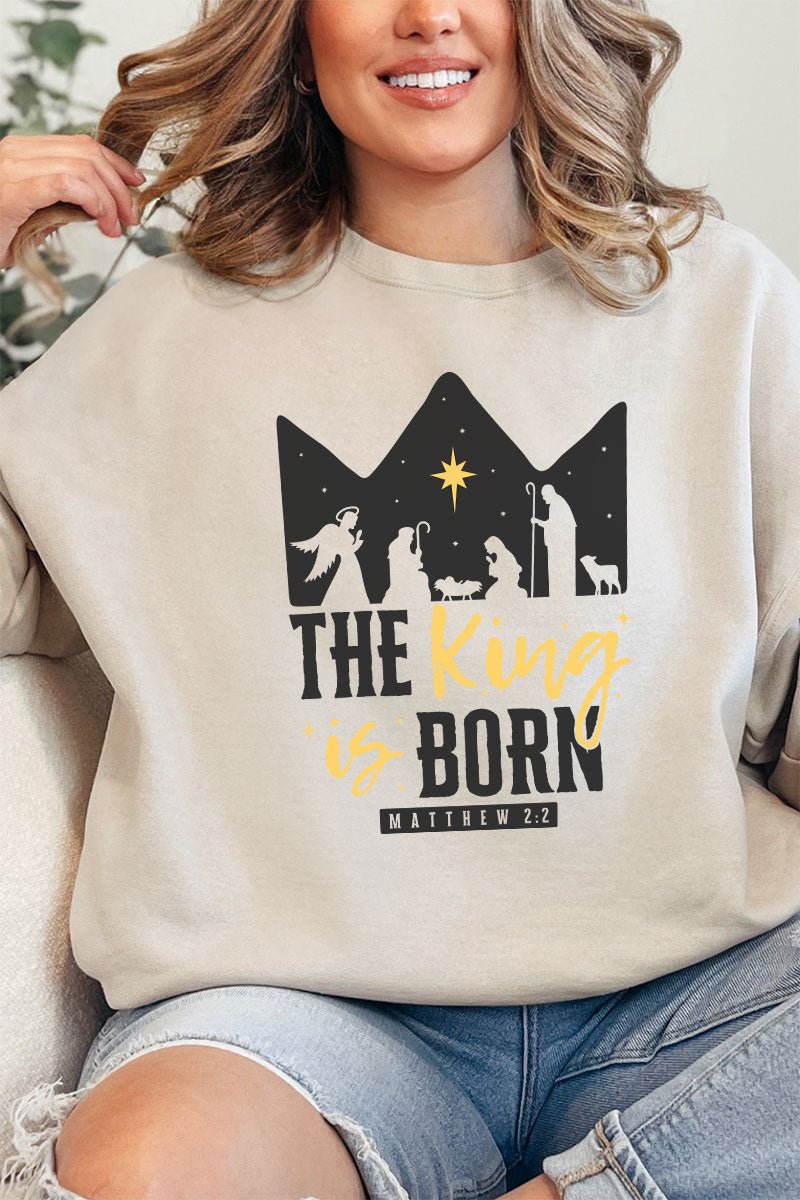 The King Is Born Unisex NuBlend Crew Sweatshirt - Wholesale Accessory Market