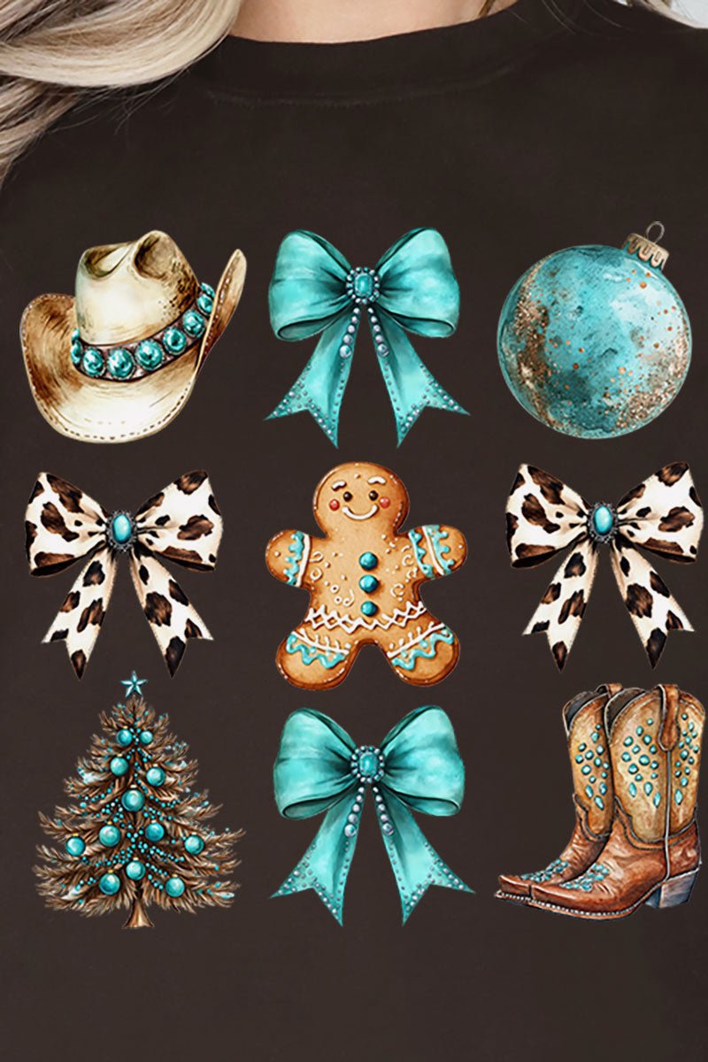 Turquoise Country Christmas Unisex NuBlend Crew Sweatshirt - Wholesale Accessory Market