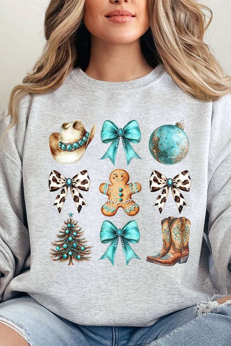 Turquoise Country Christmas Unisex NuBlend Crew Sweatshirt - Wholesale Accessory Market