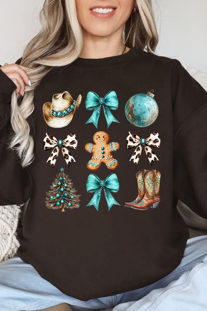 Turquoise Country Christmas Unisex NuBlend Crew Sweatshirt - Wholesale Accessory Market