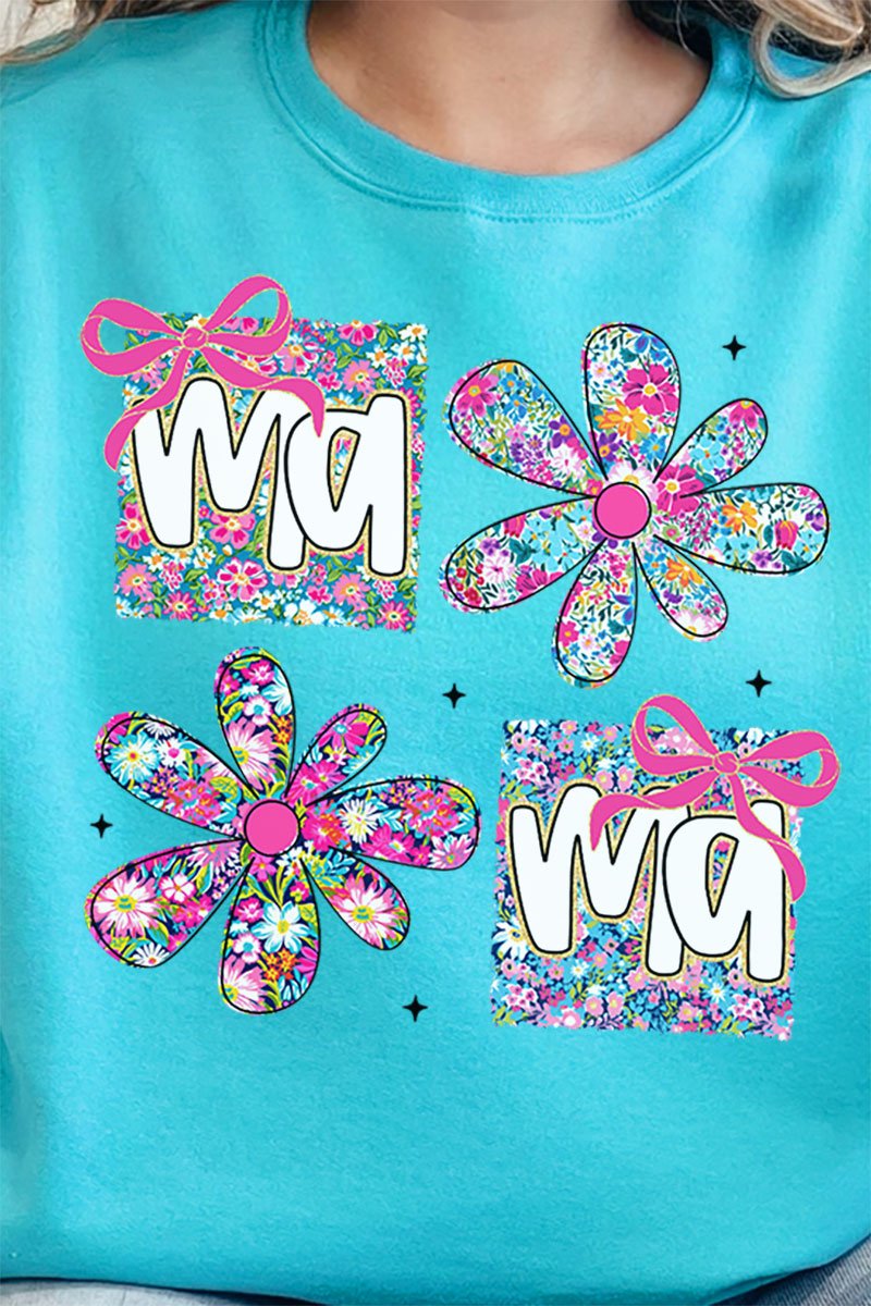Vibrant Floral Mama Unisex NuBlend Crew Sweatshirt - Wholesale Accessory Market