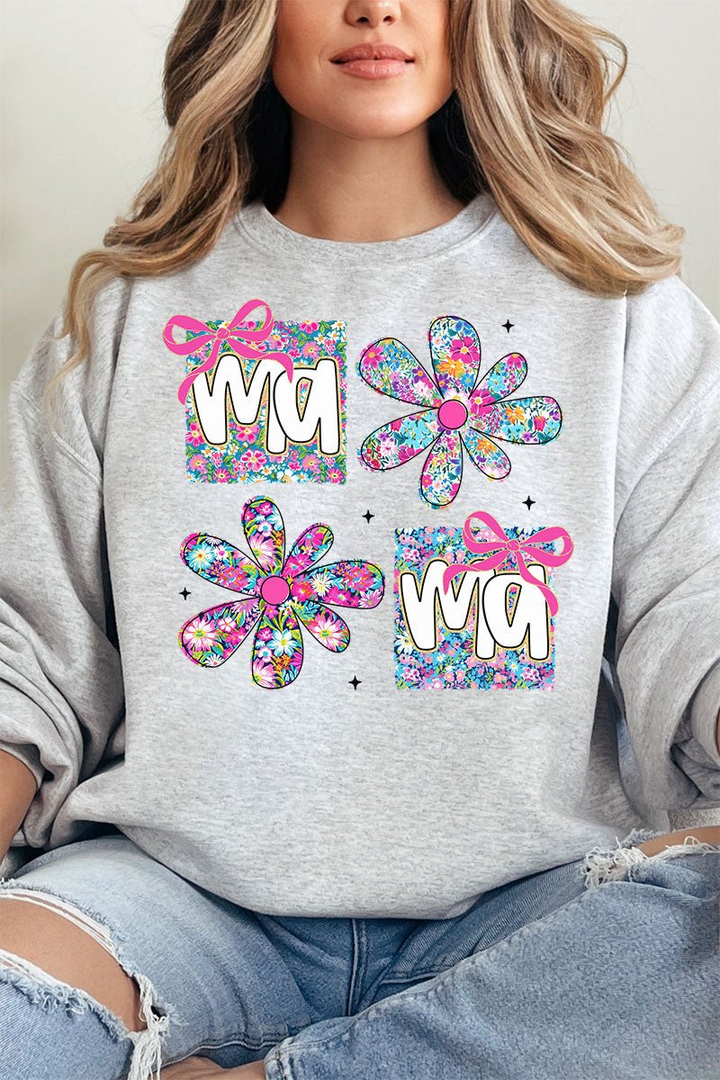 Vibrant Floral Mama Unisex NuBlend Crew Sweatshirt - Wholesale Accessory Market