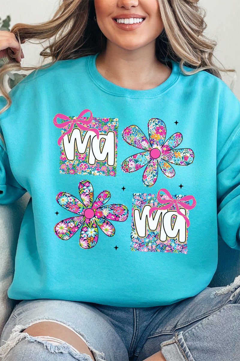 Vibrant Floral Mama Unisex NuBlend Crew Sweatshirt - Wholesale Accessory Market