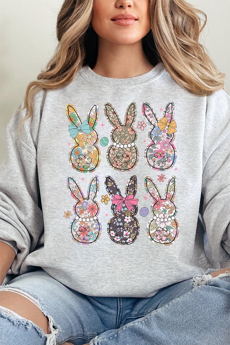 Vintage Bunny Blooms Unisex NuBlend Crew Sweatshirt - Wholesale Accessory Market