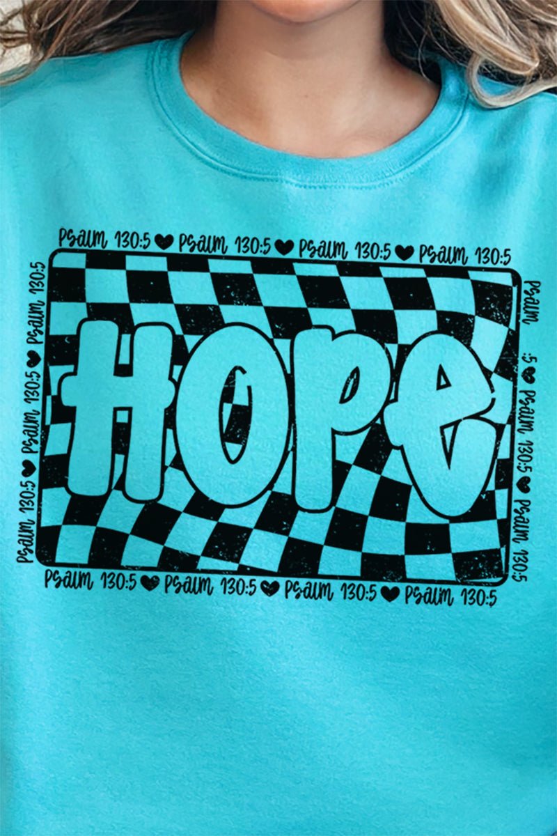 Wavy Checkered Hope Unisex NuBlend Crew Sweatshirt - Wholesale Accessory Market