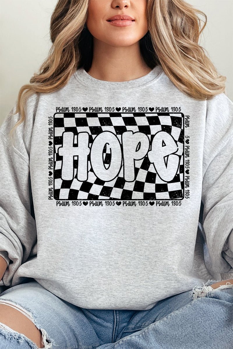 Wavy Checkered Hope Unisex NuBlend Crew Sweatshirt - Wholesale Accessory Market
