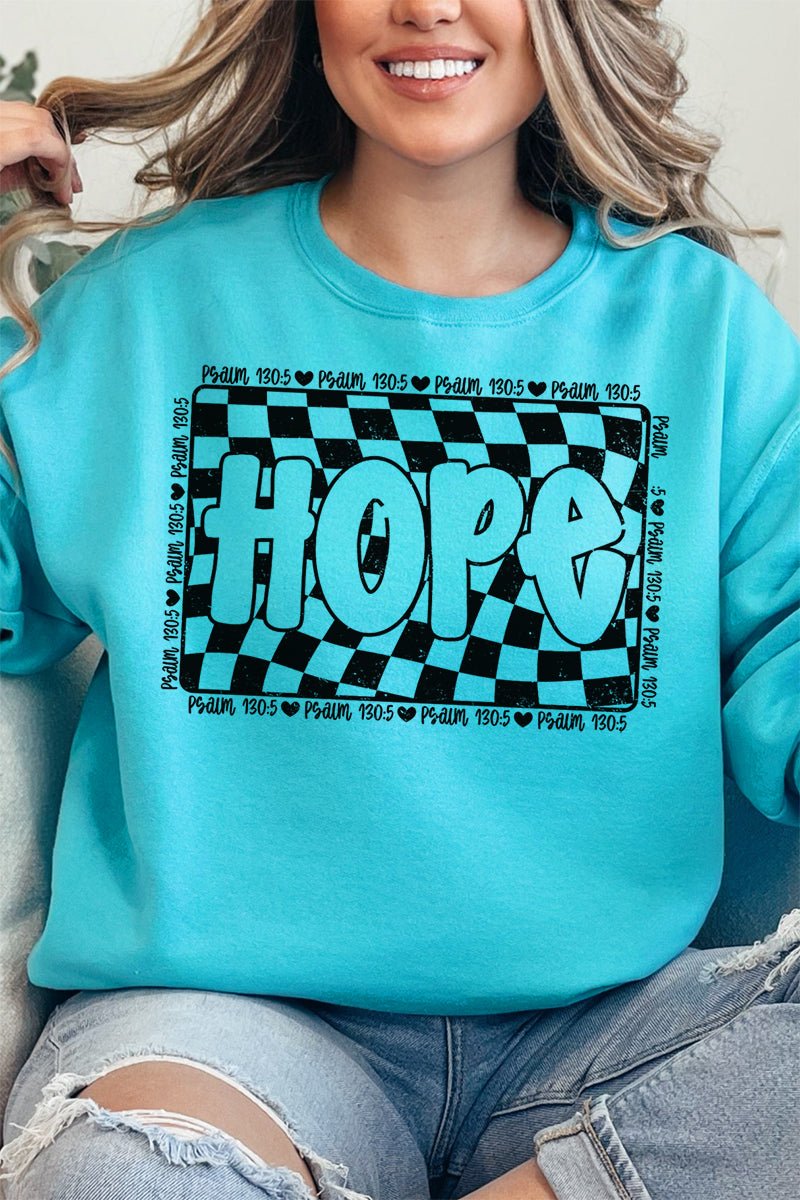 Wavy Checkered Hope Unisex NuBlend Crew Sweatshirt - Wholesale Accessory Market