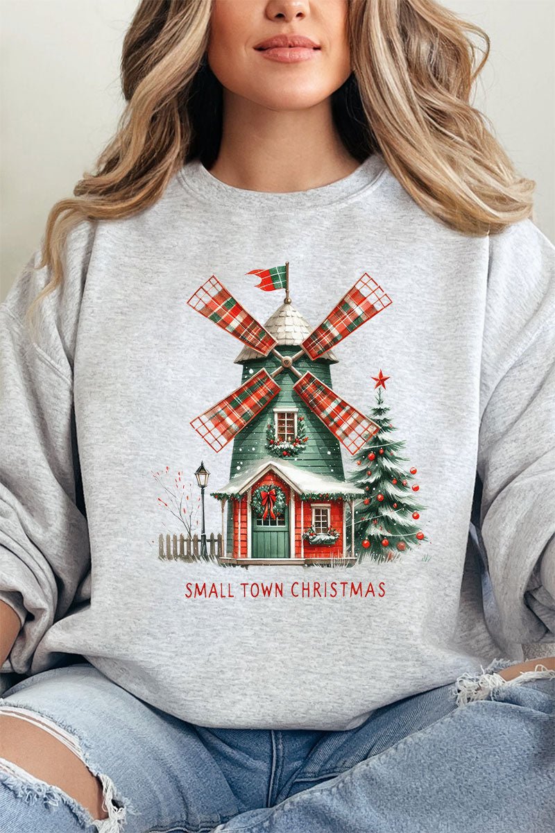 Windmill Small Town Christmas Unisex NuBlend Crew Sweatshirt - Wholesale Accessory Market