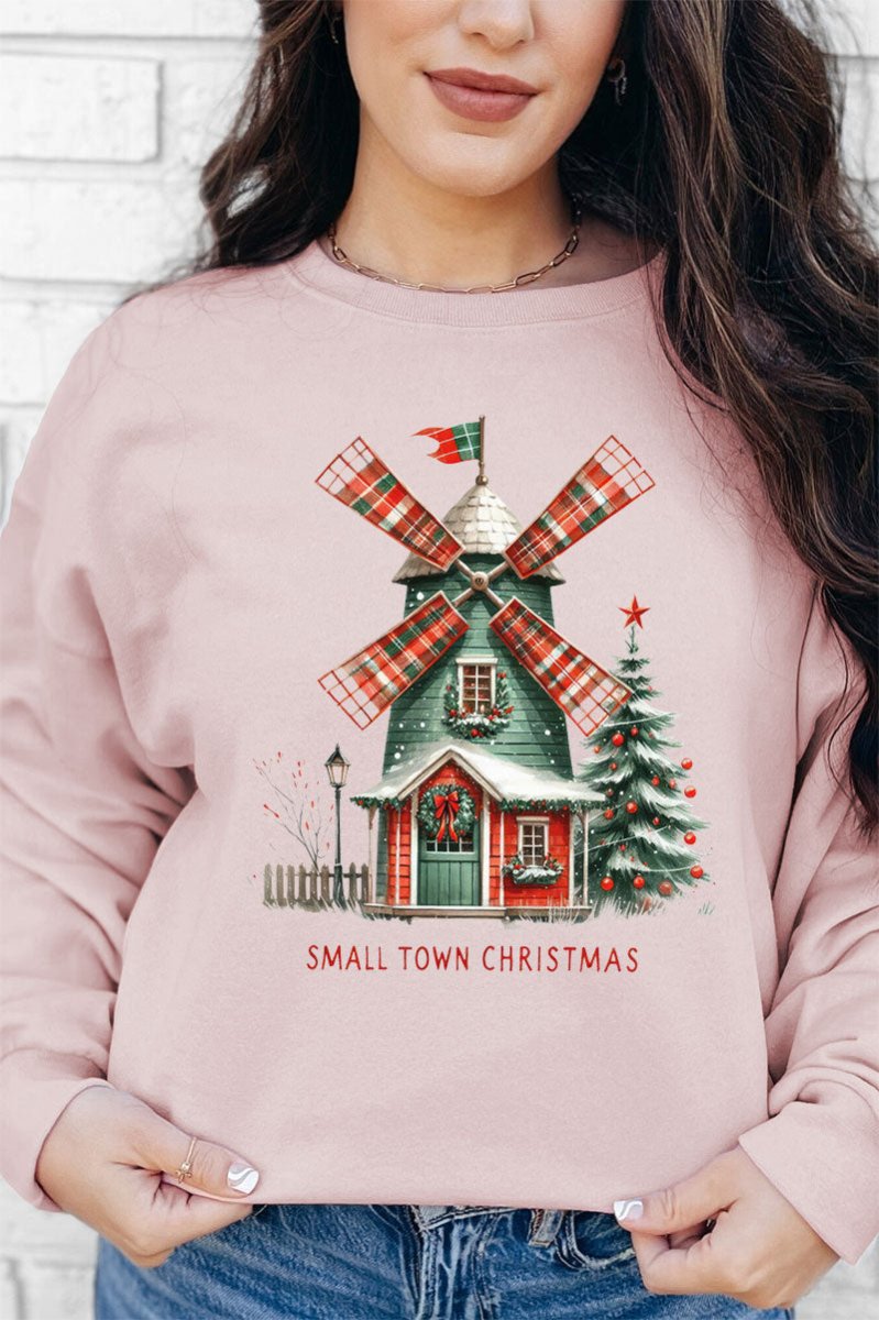 Windmill Small Town Christmas Unisex NuBlend Crew Sweatshirt - Wholesale Accessory Market