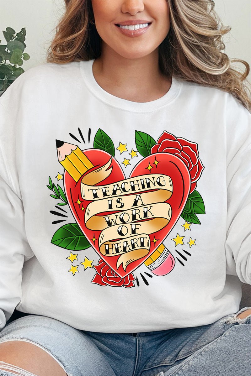 Work Of Heart Roses Unisex NuBlend Crew Sweatshirt - Wholesale Accessory Market