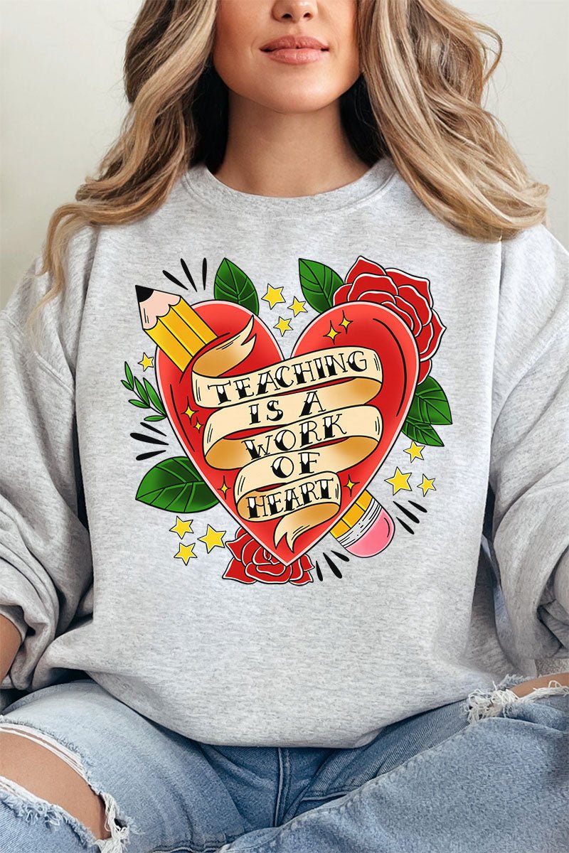 Work Of Heart Roses Unisex NuBlend Crew Sweatshirt - Wholesale Accessory Market