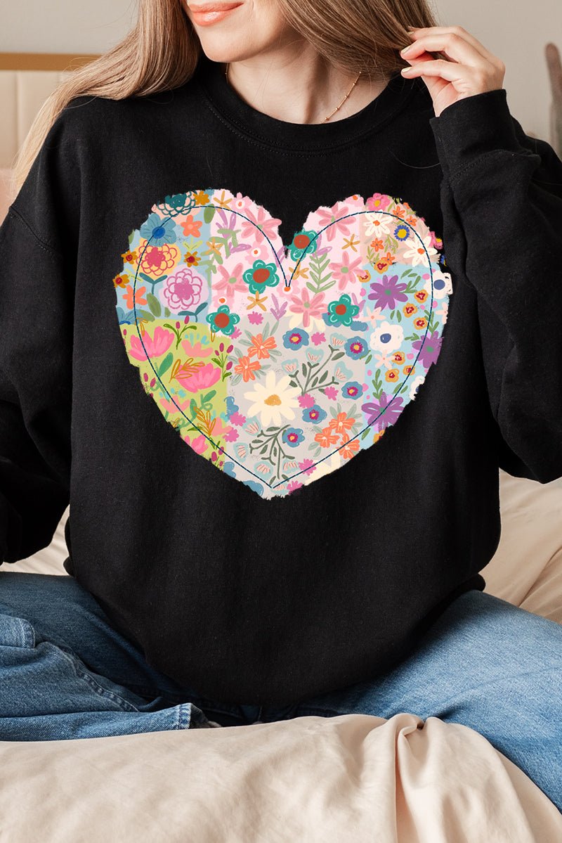 Boho Floral Heart Unisex NuBlend Crew Sweatshirt - Wholesale Accessory Market