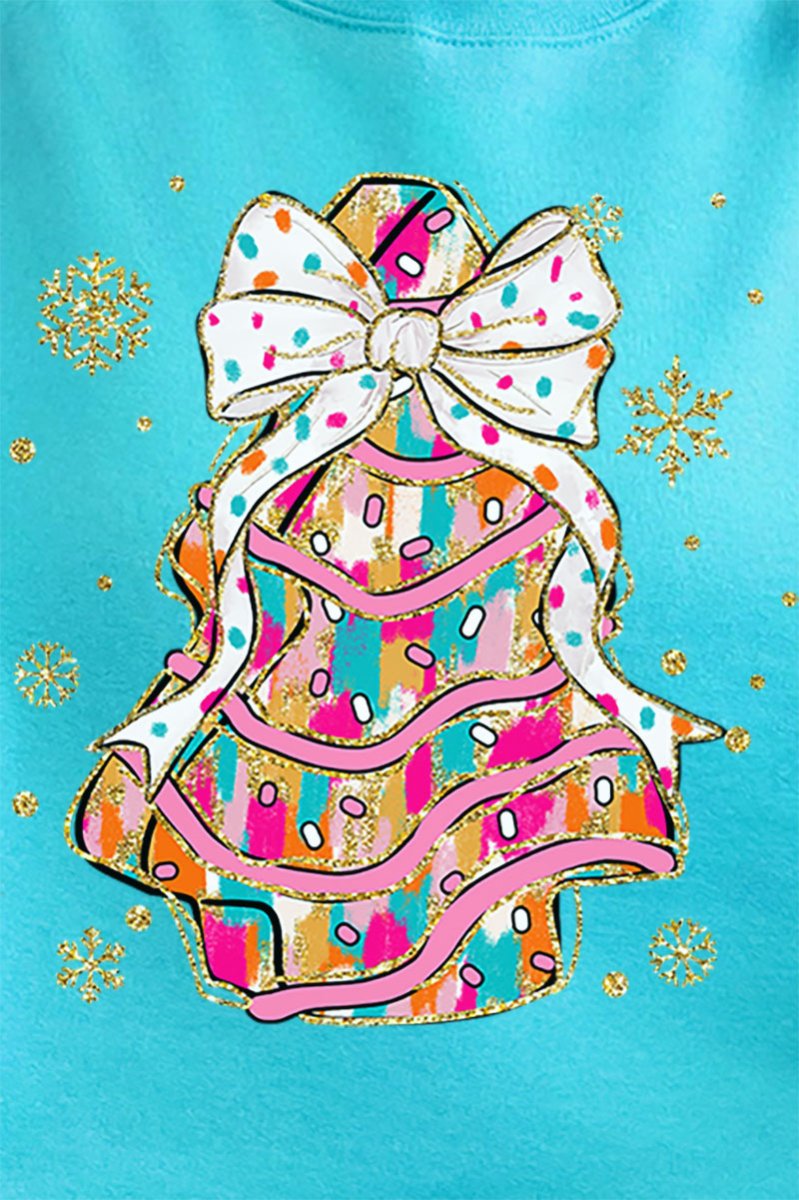 Brushed Colorful Christmas Tree Cake Unisex NuBlend Crew Sweatshirt - Wholesale Accessory Market