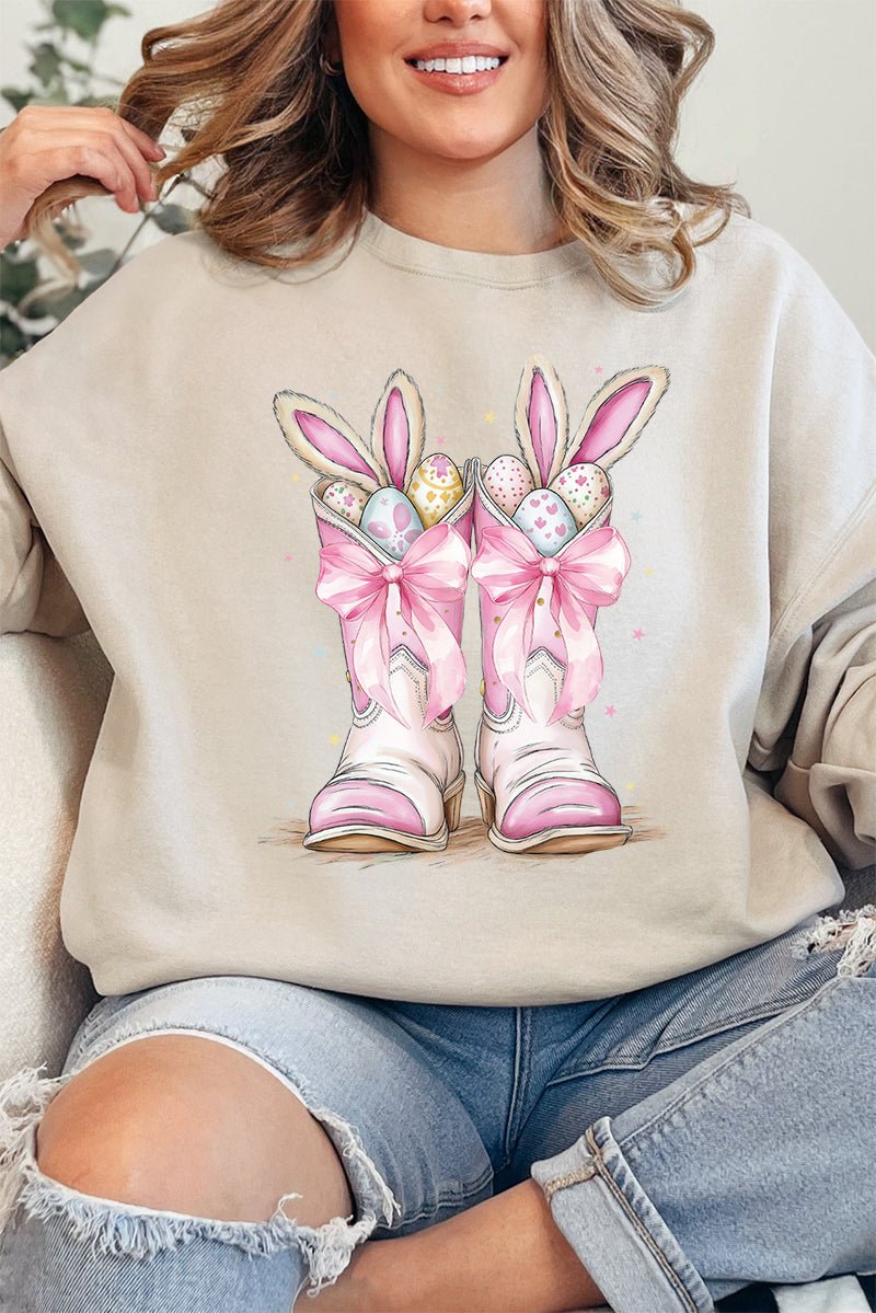 Bunny Bow Boots Unisex NuBlend Crew Sweatshirt - Wholesale Accessory Market