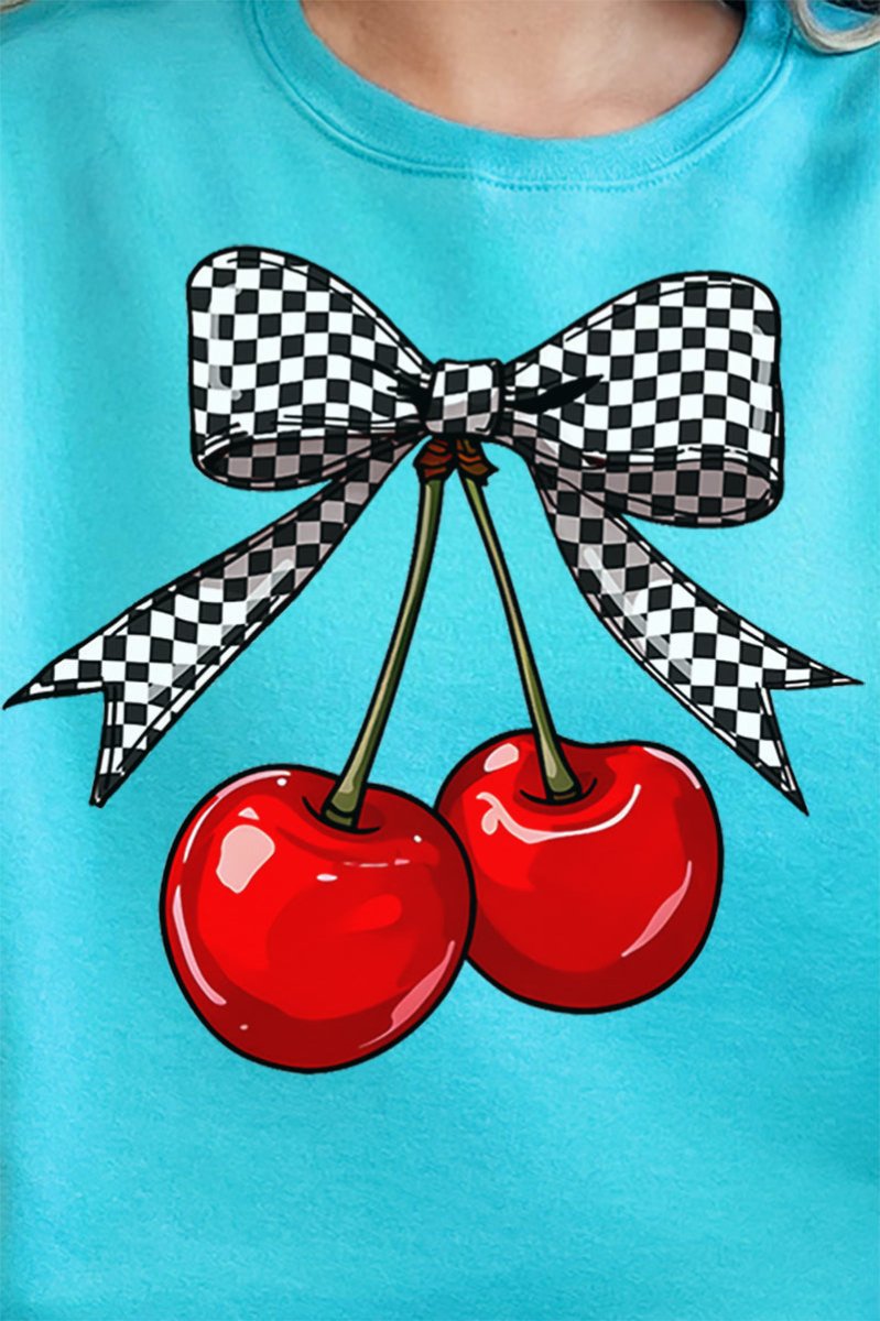 Checkered Cherry Dream Unisex NuBlend Crew Sweatshirt - Wholesale Accessory Market