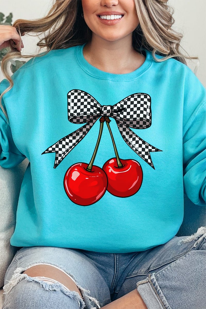 Checkered Cherry Dream Unisex NuBlend Crew Sweatshirt - Wholesale Accessory Market