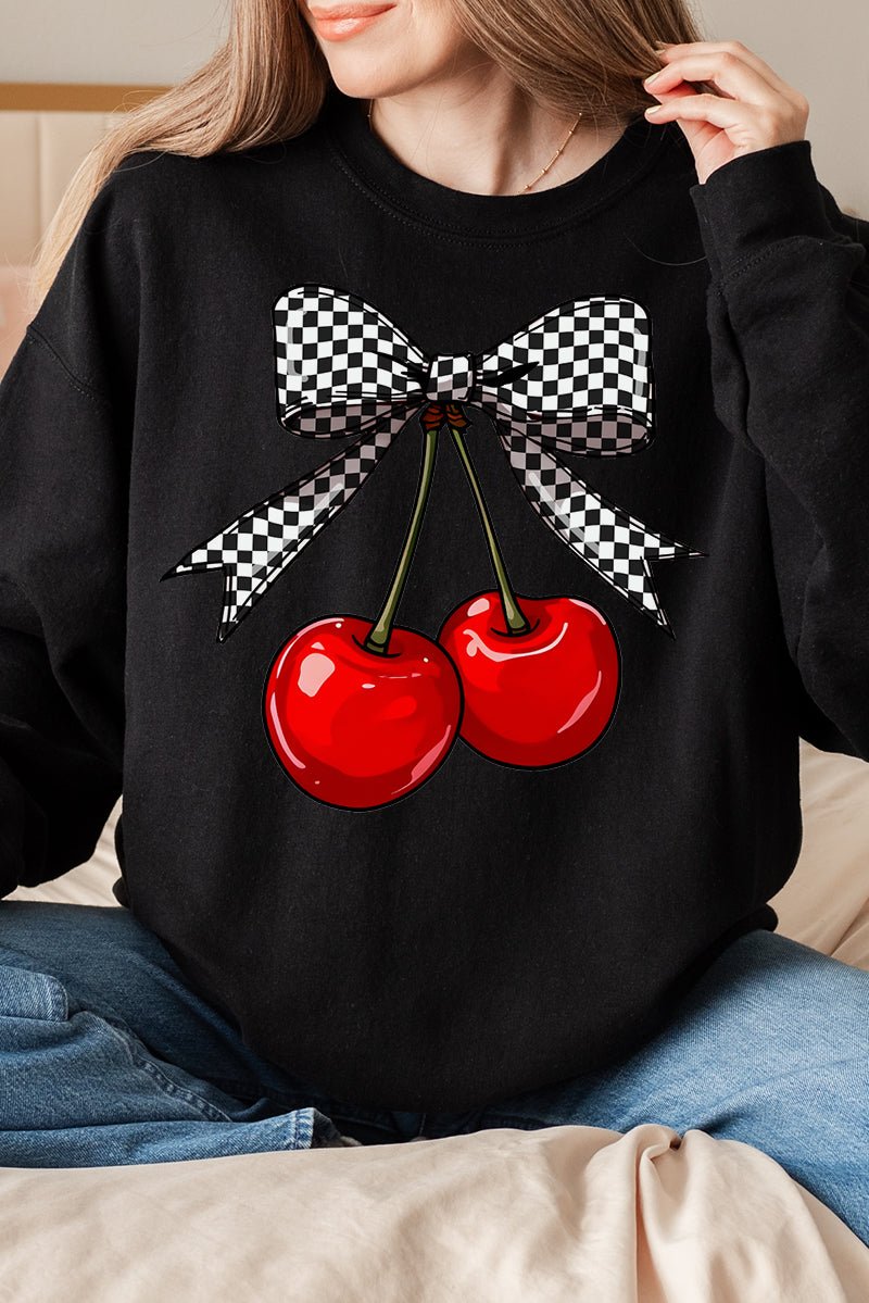 Checkered Cherry Dream Unisex NuBlend Crew Sweatshirt - Wholesale Accessory Market