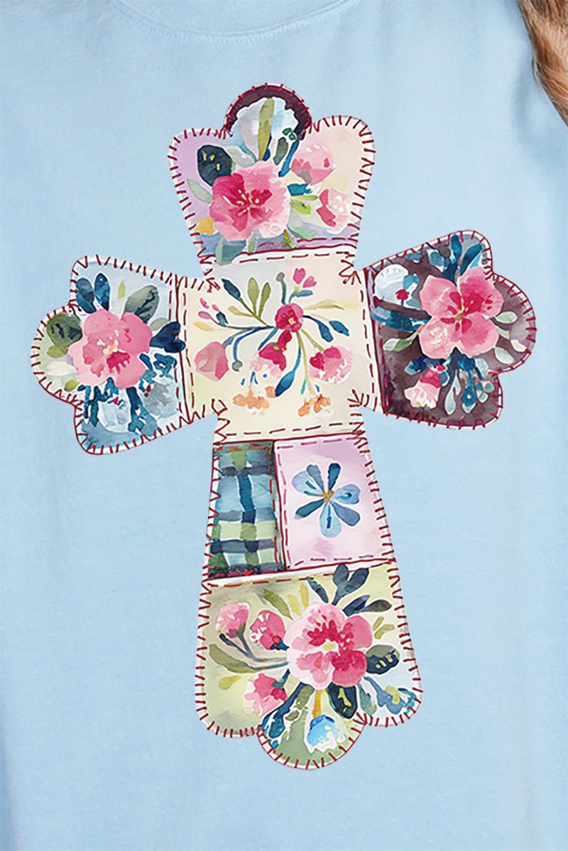 Faux Quilted Cross Unisex NuBlend Crew Sweatshirt - Wholesale Accessory Market