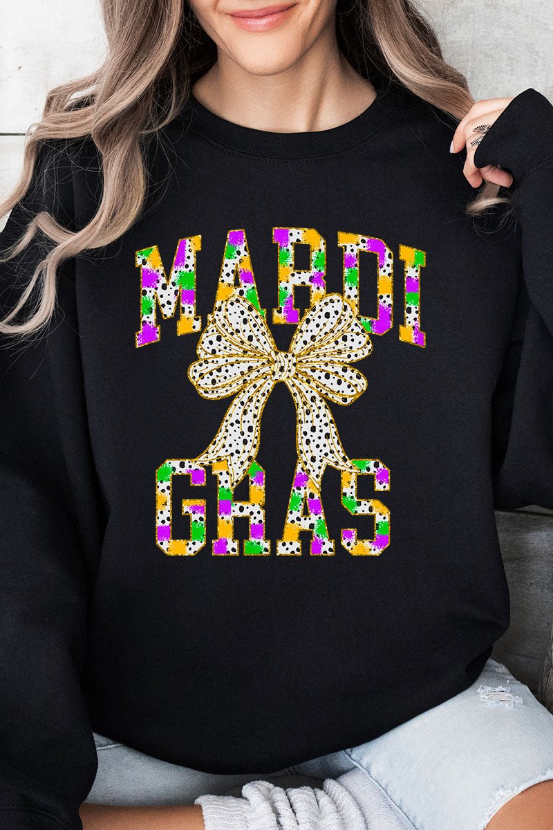 Glitzy Brushed Mardi Gras Unisex NuBlend Crew Sweatshirt - Wholesale Accessory Market