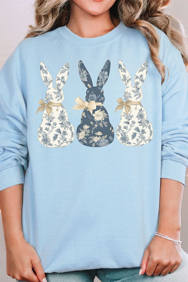 Indigo Bunny Trio Unisex NuBlend Crew Sweatshirt - Wholesale Accessory Market