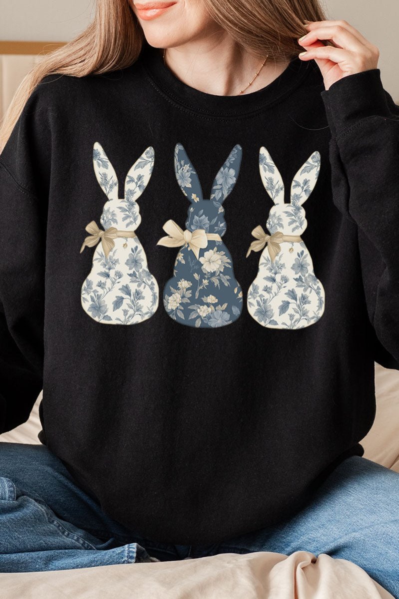 Indigo Bunny Trio Unisex NuBlend Crew Sweatshirt - Wholesale Accessory Market