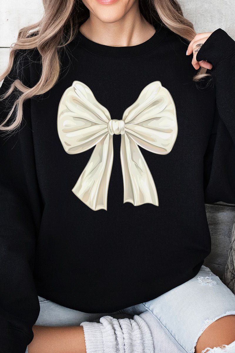 Ivory Coquette Bow Unisex NuBlend Crew Sweatshirt - Wholesale Accessory Market