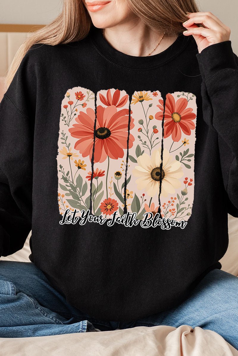 Let Your Faith Blossom Unisex NuBlend Crew Sweatshirt - Wholesale Accessory Market