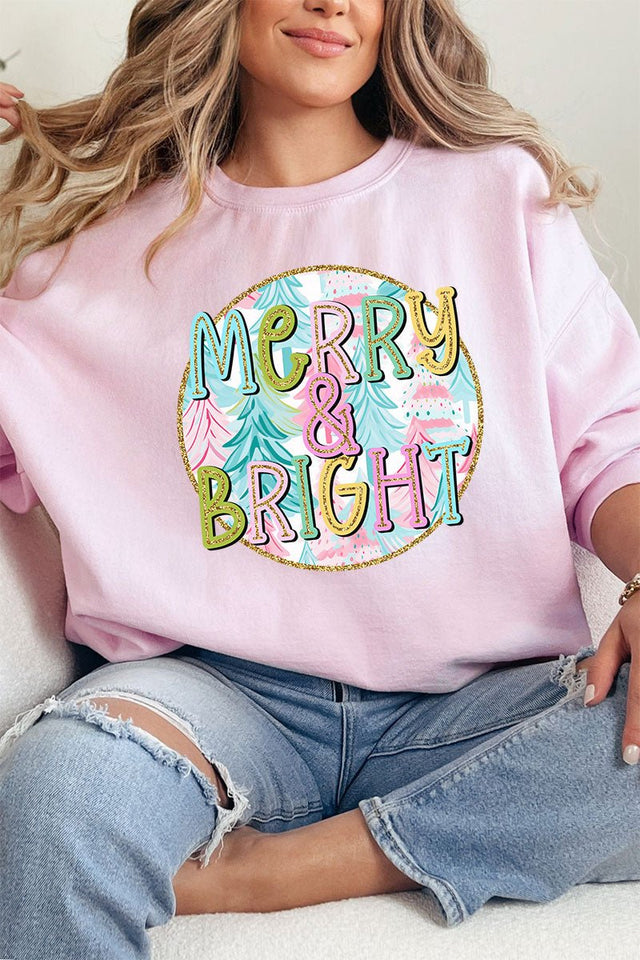 Pastel Merry And Bright Unisex NuBlend Crew Sweatshirt - Wholesale Accessory Market