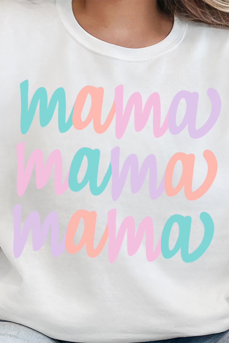 Stacked Pastel Mama Unisex NuBlend Crew Sweatshirt - Wholesale Accessory Market