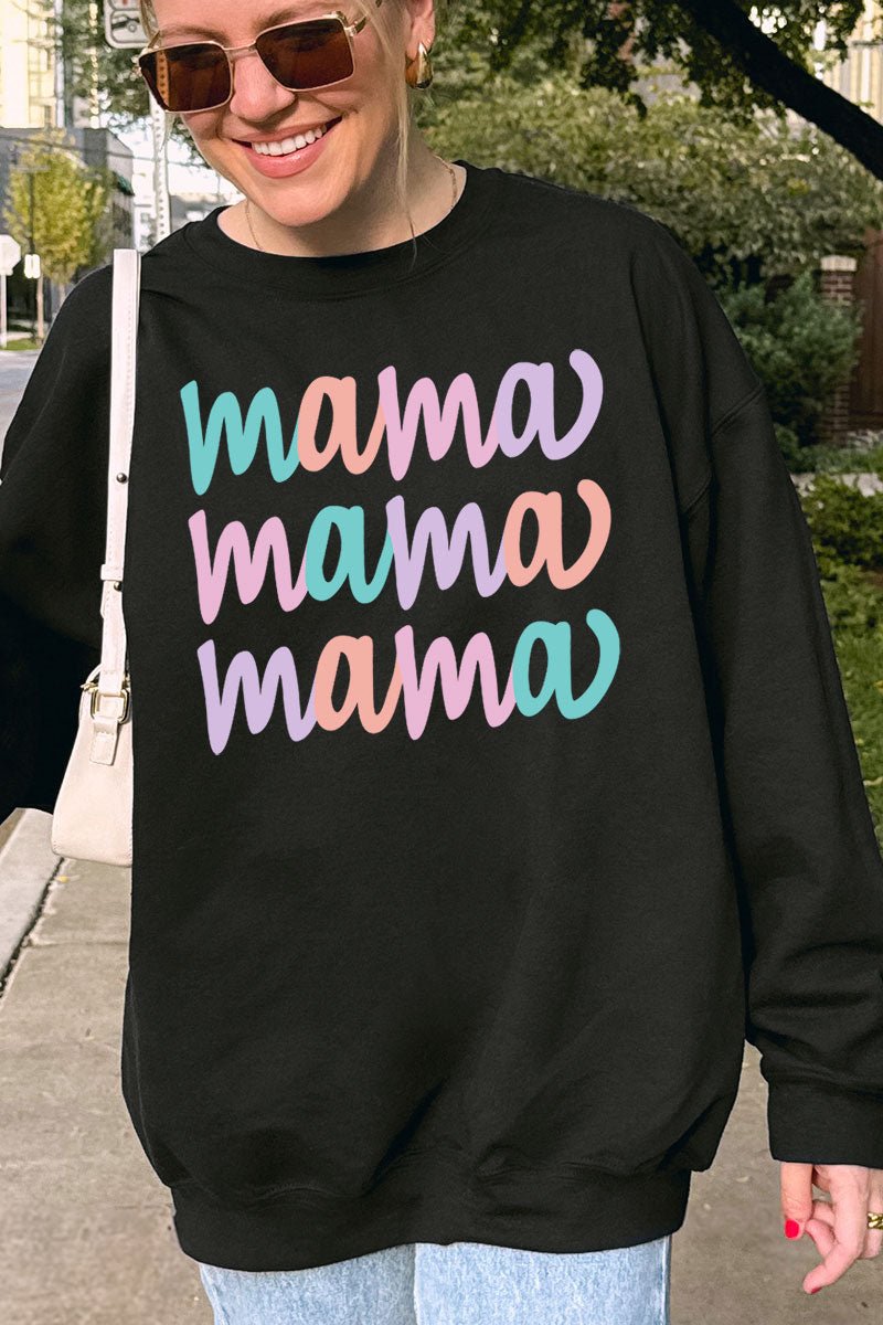 Stacked Pastel Mama Unisex NuBlend Crew Sweatshirt - Wholesale Accessory Market