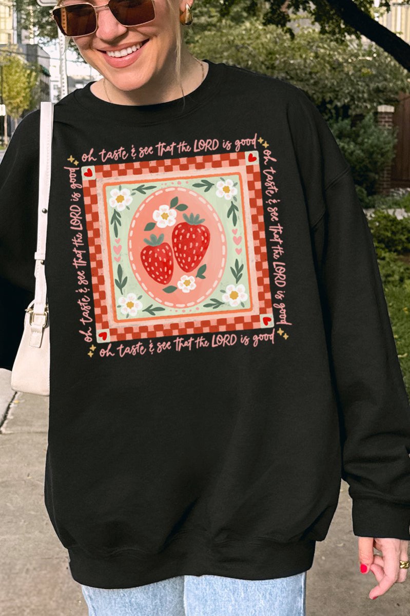 Strawberry Oh Taste & See Unisex NuBlend Crew Sweatshirt - Wholesale Accessory Market
